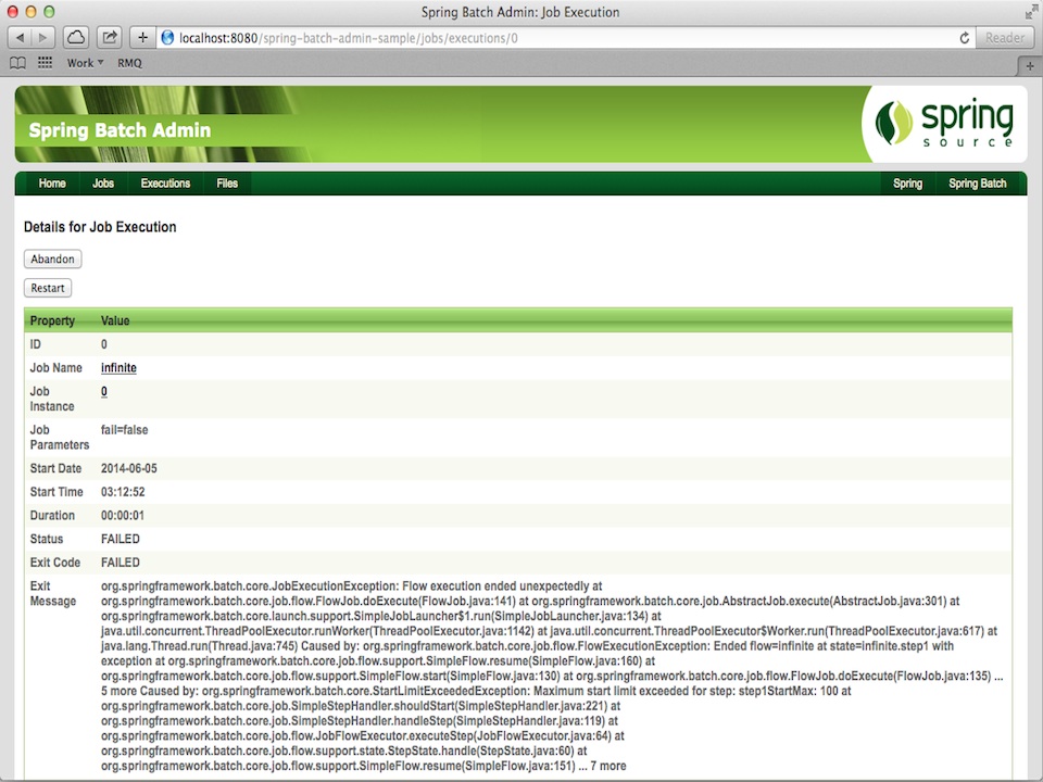 Step Execution (Bottom) View